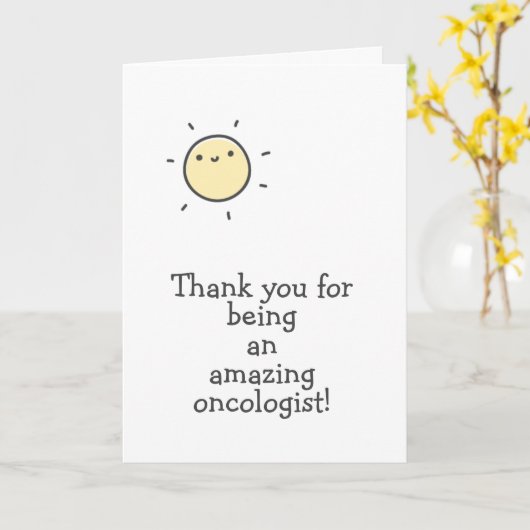 Thank You for Being an Amazing Oncologist! Karte (Gelbe Blume)