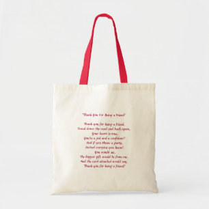Thank You For Being My Friend- Tote Bag Tragetasche