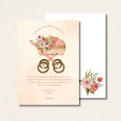 Thank you for coming card, rustic baby carriage dankeskarte