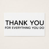 Thank You For Everything You Do Gift Einsatz Card (Vorderseite)