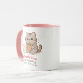 Thank You for Helping Me Grow Cute Cat Sweet Pink Tasse (Vorderseite Links)