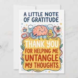 Thank You for Helping Me Untangle My Thoughts Card Feiertagskarte