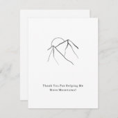 Thank You For Moving Mountains Quote Card Mitteilungskarte (Vorne/Hinten)