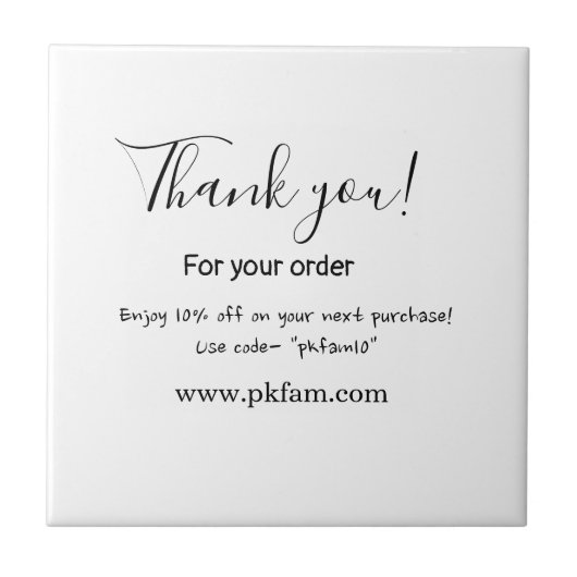 Thank you for purchase pink family business detail fliese (Vorderseite)