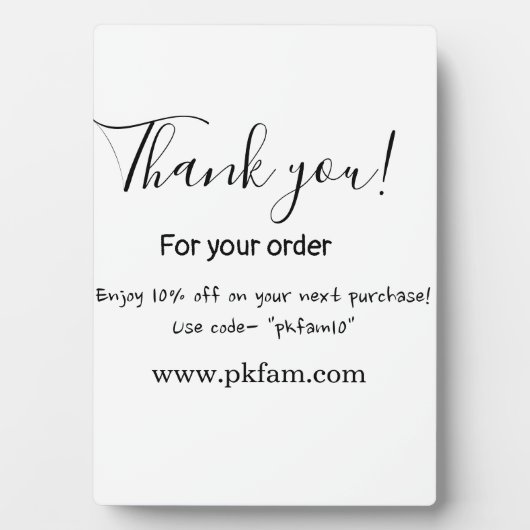 Thank you for purchase pink family business detail fotoplatte (Vorderseite)