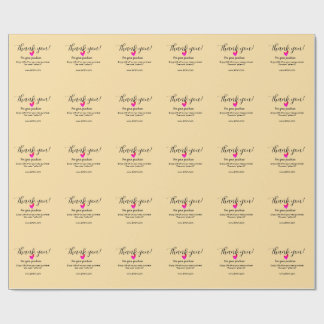 Thank you for purchase pink family business detail geschenkpapier