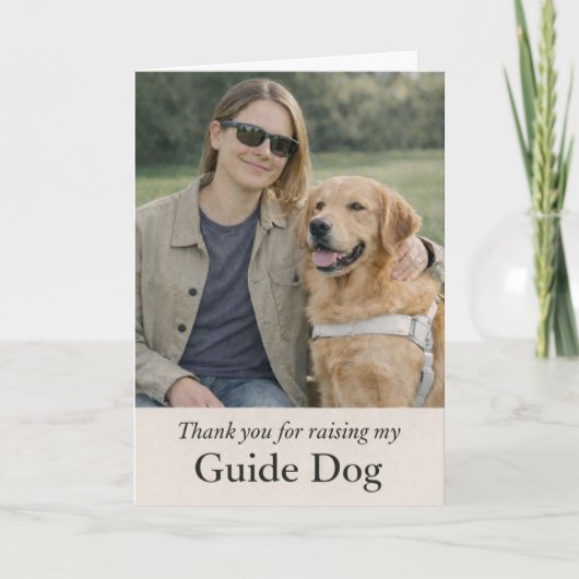 Thank you for raising my Golden Retriever Guide Karte (Vorderseite)