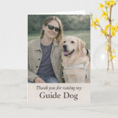 Thank You for Raising My Guide Dog – Puppy Raiser  Karte (Gelbe Blume)