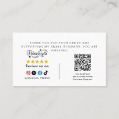 Thank You For Shopping Visitenkarte (Rückseite)