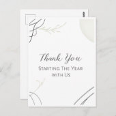 Thank You for Starting The Year with Us Postkarte (Vorne/Hinten)