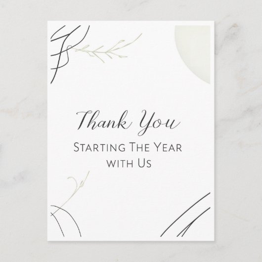 Thank You for Starting The Year with Us Postkarte (Vorderseite)
