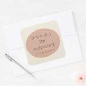 Thank you for supporting a tiny business labels quadratischer aufkleber (Umschlag)