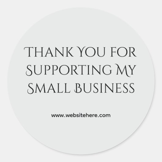 Thank You for Supporting My Small Business Runder Aufkleber (Vorderseite)