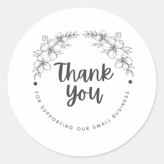 Thank You for Supporting My Small Business Sticker (Vorderseite)