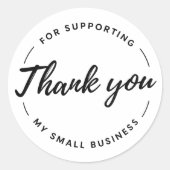 Thank You For Supporting My Small Business Sticker (Vorderseite)