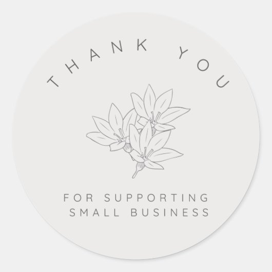 Thank you for supporting small business - sticker (Vorderseite)