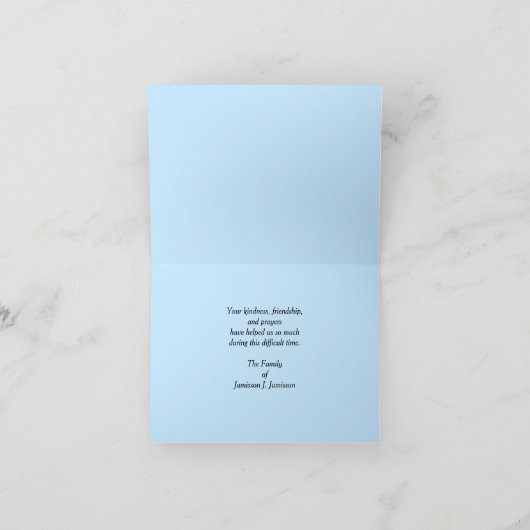 Thank You for Sympathy, Lake Reflection Dankeskarte (Innenseite)