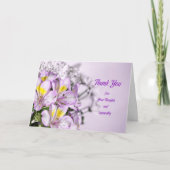 Thank you for sympathy with lilies dankeskarte (Vorderseite)