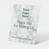 Thank You For Visiting Us Business Logo Elegant Sockelschild (Vorderseite)