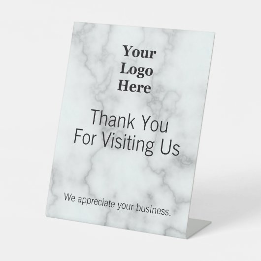 Thank You For Visiting Us Business Logo Elegant Sockelschild (Vorderseite)