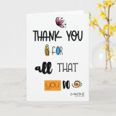 Thank You for Volunteering Karte (Gelbe Blume)