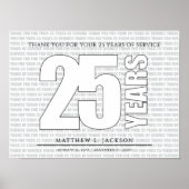 Thank you for your 25 Years of Service Poster (Vorne)