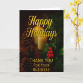 'Thank you for your business' Folded Greeting Card Karte (Gelbe Blume)