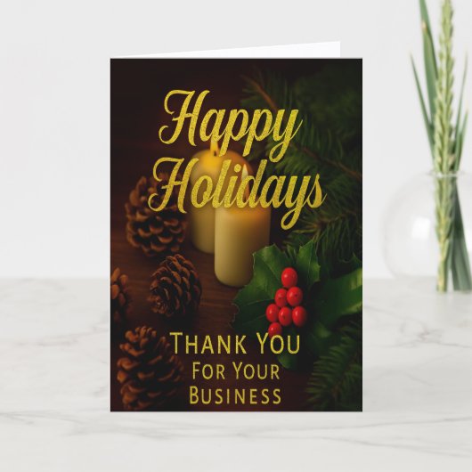 'Thank you for your business' Folded Greeting Card Karte (Vorderseite)