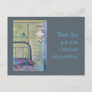 Thank You for your Gracious Hospitality Template Postkarte