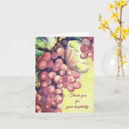 Thank You for your Hospitality Grapevine Karte