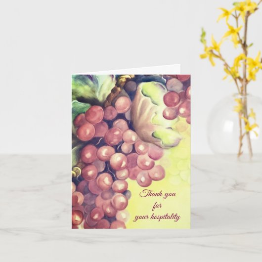 Thank You for your Hospitality Grapevine Karte (Gelbe Blume)