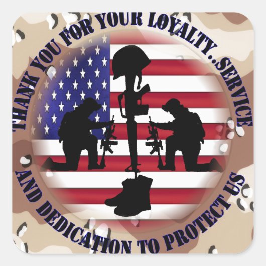 Thank you for your Loyalty ....... Quadratischer Aufkleber (Vorderseite)