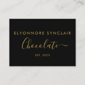 Thank You For Your Order Black Gold Chocolate Visitenkarte (Vorderseite)