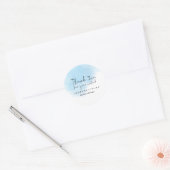 Thank You for Your Order Blue Cute Typography Runder Aufkleber (Umschlag)