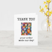 Thank You For Your Order Card Karte (Gelbe Blume)