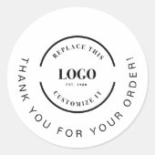 Thank you for your order Custom business logo Runder Aufkleber (Vorderseite)