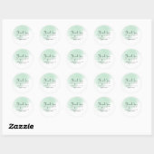Thank You for Your Order Mint Green Typography Runder Aufkleber (Blatt)