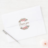 Thank you for your order sticker, flower, minimali runder aufkleber (Umschlag)