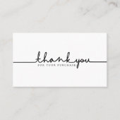 Thank You For Your Purchase Add Your Logo Visitenkarte (Vorderseite)