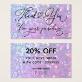 thank you for your purchase purchase purglitter (Vorne & Hinten)