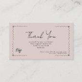 Thank You for Your Purchase Small Business Card |  Visitenkarte (Vorderseite)