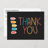 Thank You For Your Referral 3 Chiropractic Postkarte (Vorne/Hinten)