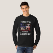 Thank You for Your Sacrifice Patriotic Veterans Da T-Shirt (Vorne ganz)