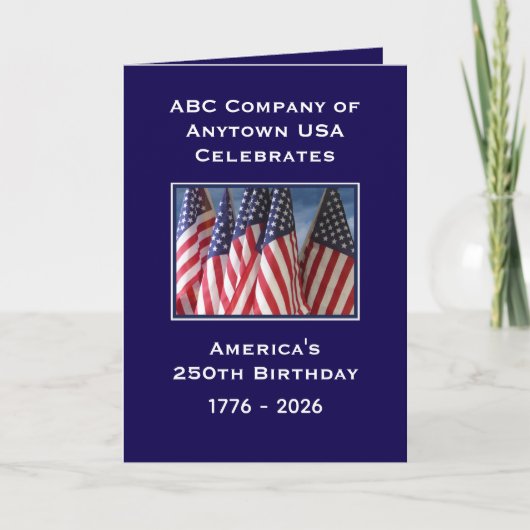 Thank You For Your Service America's 250th Dankeskarte (Vorderseite)