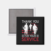 Thank You For Your Service Memorial Day Magnet (Vorderseite/Rückseite)