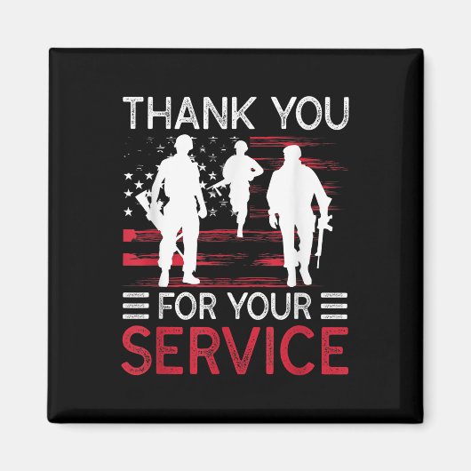 Thank You For Your Service Memorial Day Magnet (Vorne)