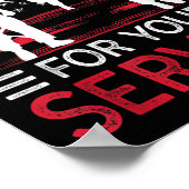 Thank You For Your Service Memorial Day Poster (Ecke)