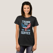 Thank You for your Service Patriotic Eagle Veteran T-Shirt (Vorne ganz)