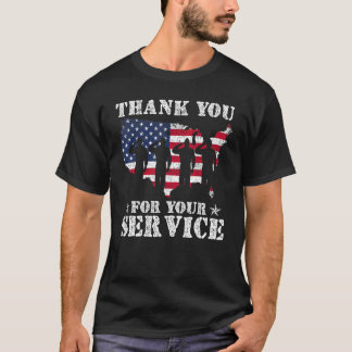 Thank You For Your Service Patriotic Veterans Day_ T-Shirt