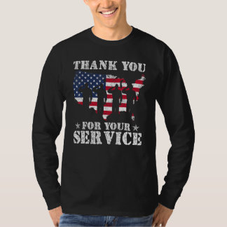 Thank You For Your Service Patriotic Veterans Day_ T-Shirt